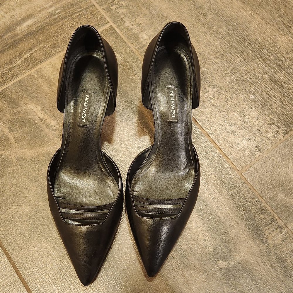 Nine West Suit Up Kitten Heels - Leather